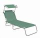 Aga Lit de jardin avec pare-soleil, vert clair
