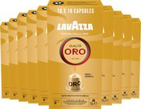 Lavazza Qualità Oro Koffiecups - 100 Nespresso Cups - 100% Arabica Koffie - Intensiteit: 8/13
