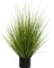 Atmosphera siergras kunstplant - grasplant sprieten - donkergroen - H74 cm - in pot - pvc - kunstplanten binnen - helmgras