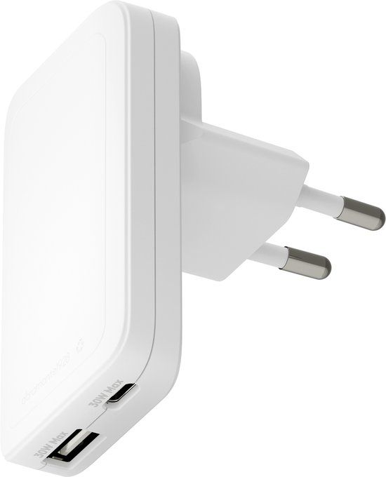 dbramante1928 Re-charge Pro Slim Oplader USB-C 30W en USB-A 30W - Wit