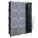 VidaXL Modulaire kast met 9 vakken, 109x36,5x143 cm, zwart en wit