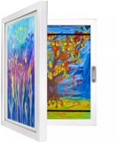 Malatec Kruzzel Art Kinderkunstlijst – Wissellijst voor 150 A4 Tekeningen – Wit