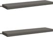 vidaXL Coussins de banc SOEST 2 pièces 100% Polyester Gris 150 x 40 x 8 cm