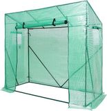 Famanu - Kas Tuin Kweekhuis Met Versterkte Cover & Frame 200L x 80W x 173H cm Herbruikbaar