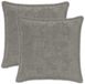 vidaXL Kussensloop 2 st houten lichtgrijs 45 x 45 cm nep konijnenbont
