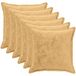 vidaXL - Taie d'oreiller - 6 pièces - BOIS - Taupe - 80 x 80 cm - Flanelle