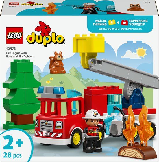 LEGO Duplo Brandweertruck met Slang en Brandweerman