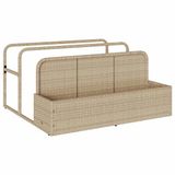 vidaXL Opbergzak voor aan het zwembad, beige, 110x100x57 cm, polyrotan