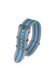 Davis BNN3BGREY/BLUE-22 Unisex horlogebandje nylon grijs