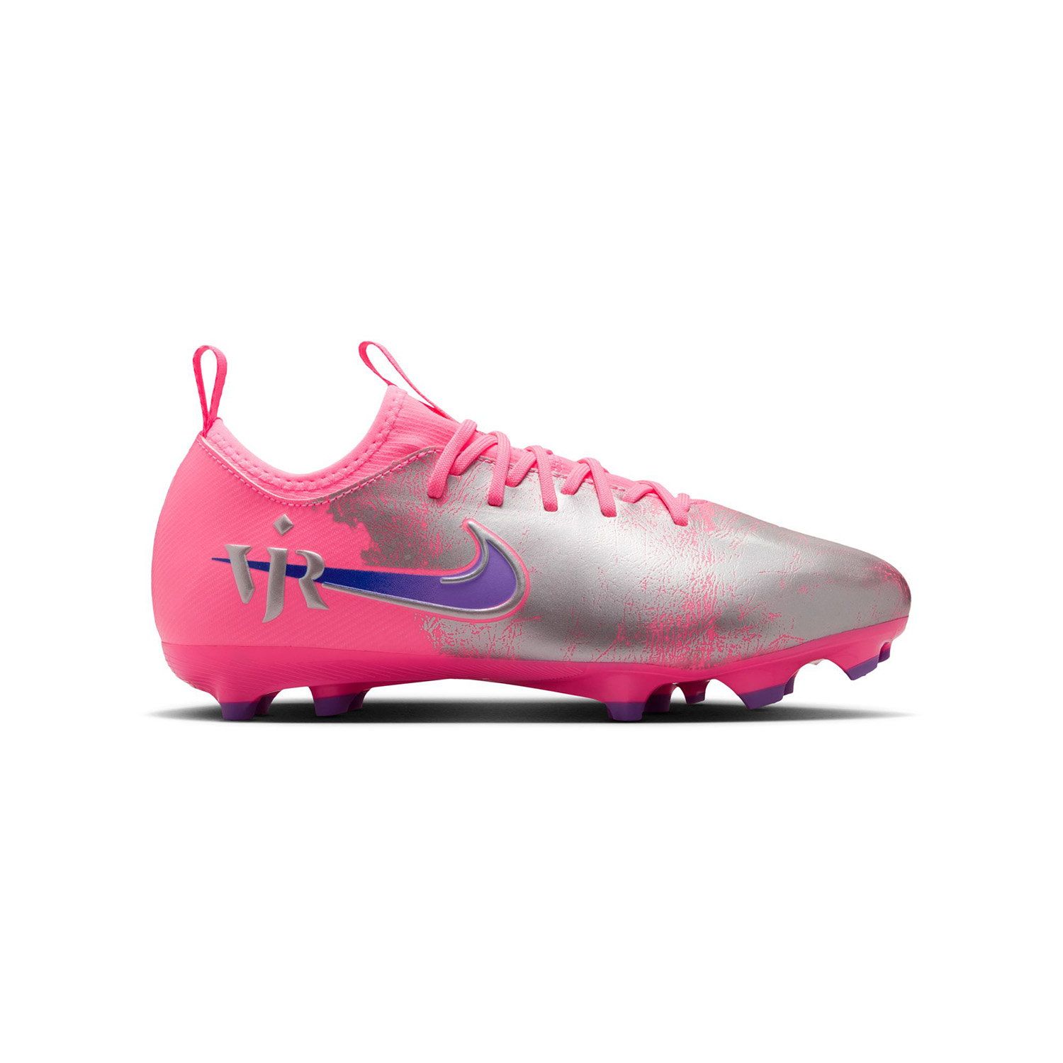 Nike Air Zoom Mercurial Vapor 16 Academy Mg Vini Jr. Personal Edition - Roze/blauw Kids - Multi Ground (Mg), maat 35½