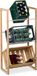 Merkloos Relaxdays krattenrek, 112 x 58 x 32 cm, hout, metaal