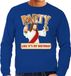 Bellatio Decorations Foute Kersttrui - Party Jezus - Blauw - Heren - XXXXL