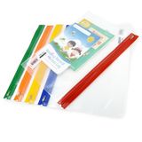 Rapesco 1503 Zippi-Map met Metalen Rits, A4+, Set van 5 | Transparant met Ritssluiting in Diverse Kleuren