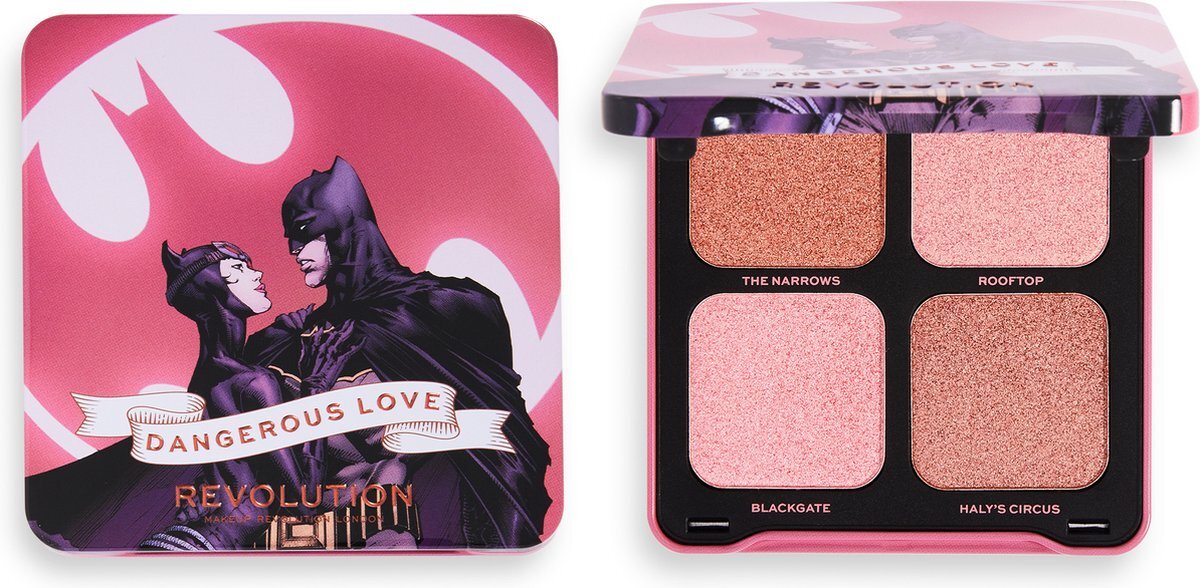 Makeup Revolution x DC™ - Dangerous Love Highlighter Quad