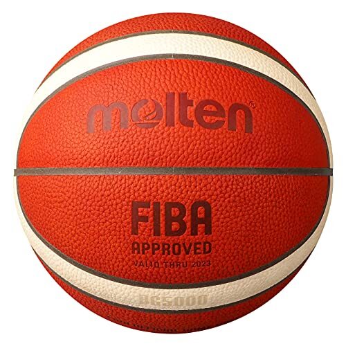 Molten BG5000 FIBA Goedgekeurd Game Ball, Oranje/Tan, Maat 7