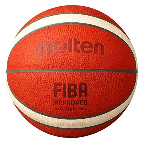 Molten BG5000 FIBA Goedgekeurd Game Ball, Oranje/Tan, Maat 7