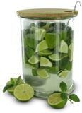 Home Deco Factory Drank Sangria container - 5 liter - glas - met deksel en lepel