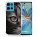 Cokitec Motorola G75 5G Dier Kat Grijs Versterkte Hoes