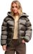 Superdry Hooded Shine Puffer Jas Dames XL (42) Diep Khaki Groen Polyester/Polyamide Waterdicht