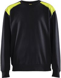 Blåkläder Sweatshirt bi-colour 3580-1158 - Zwart/High Vis Geel - XS