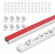 Omgoods - Rail de rideau autocollante 3,3m - Pas de perçage nécessaire pour une installation facile