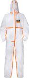 Uvex Disposable Coveralls White, Orange (98375)-M