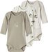 NAME IT NBNBODY 3P LS ANIMAL NOOS Romper Unisex Baby Katoen Lange Mouw Dierenprint Jet Stream Maat 68 (3 stuks)
