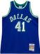 Mitchell & Ness NBA-shirt Dallas Mavericks Dirk Nowitzki 1998/99 Blauw Maat M