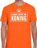 Bellatio Decorations Shoppartners Bv Lang Leve de Koning tekst shirt heren - Oranje Koningsdag/ Holland supporter kleding XL