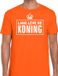 Bellatio Decorations Shoppartners Bv Lang Leve de Koning tekst shirt heren - Oranje Koningsdag/ Holland supporter kleding XL