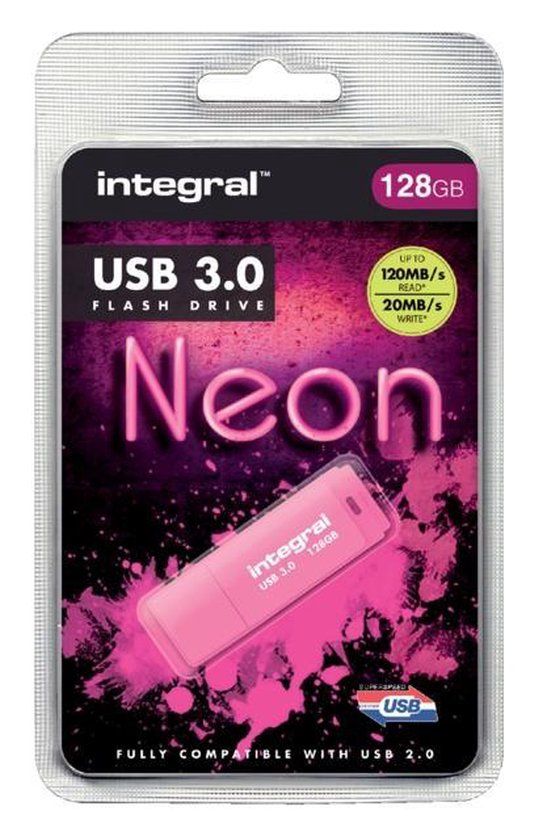 Integral EVO NEON - USB-stick - 128GB - Roze