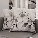 PETTI Artigiani Italiani - Paar kussenslopen 45 x 45 cm van microvezel, decoratief kussen voor slaapkamer, bank, woonkamer, set van 2 kussenslopen, bloemenpatroon 38, 100% Made in Italy