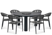 De Laan Projects De Laan Granada/Arancia 150 cm dining tuinset 7-delig