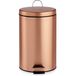 Berilo Pedaalemmer/vuilnisbak - metaal - 12 liter inhoud - koper kleur - 40 x 25 cm