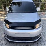 Oneway Motorkapbeschermer (steenslagcover) compatibel met Volkswagen Caddy MK3 Facelift 2010-2015 - Glanzend zwart