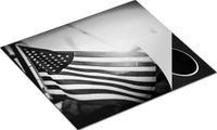Chefcare Inductie Beschermer Amerikaanse Vlag - Zwart Wit - 57,6x51,6 cm