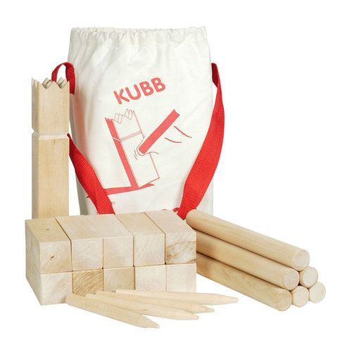 Goki Schaakspel kubb vikingen medium - Hout - Bruin - Vanaf 8 jaar