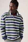 Levi's sweat-shirt à quart de zip Cameron - Homme - 2XL - Multicolore / Koby Stripe Kombu Green Heather