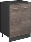 Vicco Uitbreidingskast Rion, Edel grijs/Antraciet, 60 x 46 cm zonder schuine kant met 2 deuren