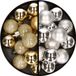 Billiet - Vanlaere Boules de Noël 36x pièces - 3 et 4 cm - or et argent - plastique