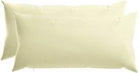 vidaXL Kussensloop 2 stuks HEERLEN Crèmekleurig 40 x 70 cm Polyester