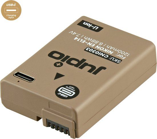Jupio EN-EL14 *ULTRA C* - Camera Battery - 1200mAh - USB-C Input