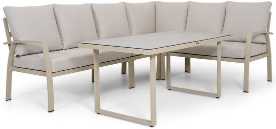 Domani Furniture Ocean Dining Loungeset 5 personen Aluminium Zand/Beige