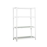 Simon Rack Metalen stelling 1500x1000x400 mm - Comfort | 4 niveaus, Metalen legbord, 100 kg buigbelasting, Corrosiewerende coating, Montage met schroeven, Wit