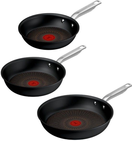 Tefal Experience Pannenset - 20/24/28 cm - Fusion Core - Anti-aanbaklaag - Inductie