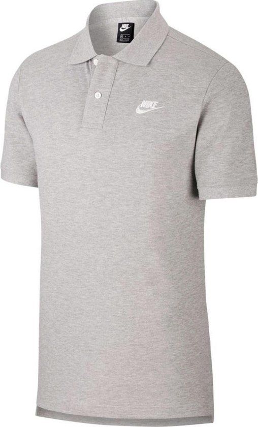 Nike Sportswear Matchup PQ Sportpolo Heren - Dk Grey Heather/White - Maat XL