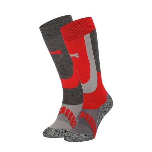 Xtreme Skisokken - Rood/Grijs (Set van 2)