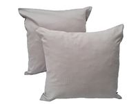 Kussensloop, Lemos Home Set van 2 decoratieve kussenhoezen van 100% katoen, concept collectie, kleur en maat naar keuze (Set van 2 kussenhoezen, 40 x 40 cm, Lichtgrijs)