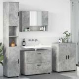 Maison Exclusive - Ensemble de meubles de salle de bain, 4 pièces, béton gris, 35 x 30 x 192 cm