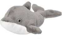 Wild Republic Knuffel dolfijn - grijs - 13 cm - pluche